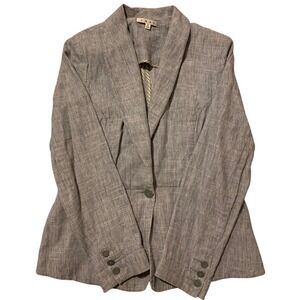 Cabi Blazer Size 12 Blue Career Business Office One Button‎ Jacket